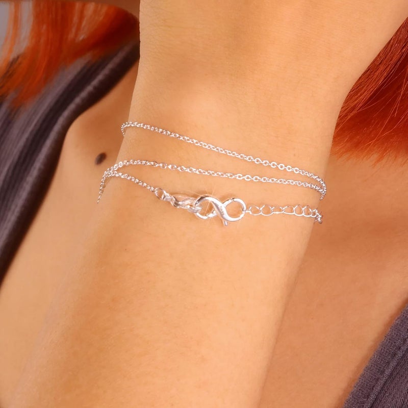 Ash's Choice Lobster Clasp Necklace Bracelet Extender,925 Sterling Silver Necklace Connector Bracelet Extender Clasps, White Gold Plated Closures Claw for DIY Jewelry Repair(0.55"x0.24",Silver,2P) - Image 5